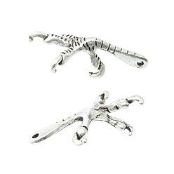 Античное Серебро Сплавочные подвески тибетского стиля, Орлиный коготь, античное серебро, 33.6x16.5 мм