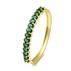 Green Brass Pave Cubic Zirconia Hinged Bangles for Women, Golden, Green, Inner Diameter: 2-1/4 inch(5.8cm)
