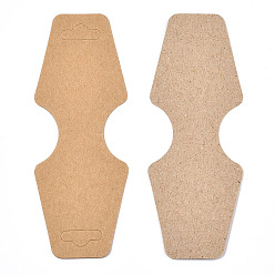 Цвет Древесины Картонных карт дисплей ювелирных изделий, для ожерелья, Браслеты, ювелирные бирки, деревесиные, 124x46x0.3 мм