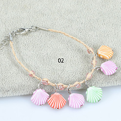 2 Ocean-themed Lucky Charm Macaron Color Handmade Bracelet for Dolphin and Sea Turtle Lovers