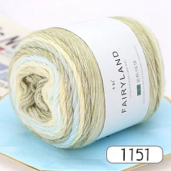 Dark Sea Green Wool Chenille Yarn, Velvet Cotton Hand Knitting Threads, for Baby Sweater Scarf Fabric Needlework Craft, Dark Sea Green, 2mm