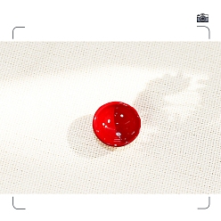 Red Miniature Spray Painted Alloy Bowl, for Dollhouse Accessories Pretending Prop Decorations, Red, 12x5mm