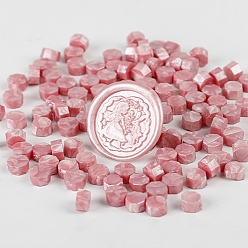 Misty Rose Sealing Wax Particles, for Retro Seal Stamp, Octagon, Misty Rose, Package Bag Size: 114x67mm, about 100pcs/bag
