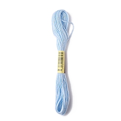 Sky Blue Polyester Embroidery Threads for Cross Stitch, Embroidery Floss, Sky Blue, 0.15mm, about 8.75 Yards(8m)/Skein