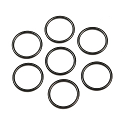 Schwarz Ionenplattierung (IP) 304 Geschlossene Biegeringe aus Edelstahl, Runde, Schwarz, 18 Messgerät, 12x1 mm