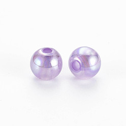 Medium Orchid Imitation Jelly Acrylic Beads, AB Color Plated, Round, Medium Orchid, 8mm, Hole: 1.8mm, about 1745pcs/500g