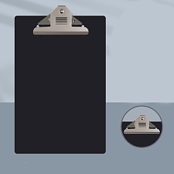 Black Plastic A5 Clipboards, with Metal Clips, for Office, Hospital, Rectangle, Black, 235x155mm
