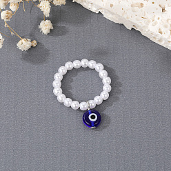 Blue Ring Vintage Devil Eye Bracelet: Elegant and Versatile Pearl Hand Chain