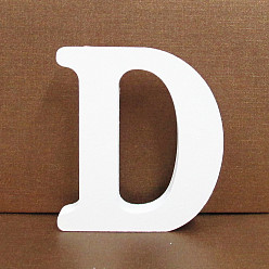 Letter D Letter Wooden Ornaments, for Home Wedding Decoration Shooting Props, Letter.D, 100x100x15mm