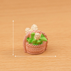 Цветок Мини-модель из смолы, аксессуары для кукольного домика с микро-ландшафтом, притворяясь опорными украшениями, аккордеон, 18x18 мм