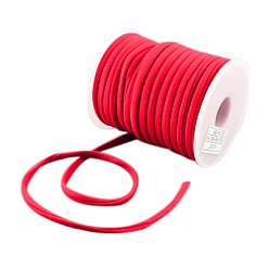 Red Soft Nylon Cord, Flat, Red, 5x3mm, about 21.87 yards(20m)/roll