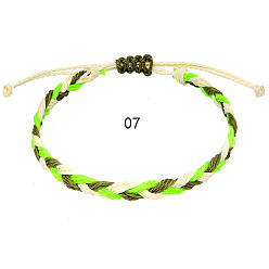 7 Bohemian Twisted Braided Bracelet for Women and Men with Wave Charm