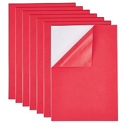 Red Sponge EVA Sheet Foam Paper Sets, With Adhesive Back, Antiskid, Rectangle, Red, 30x21x0.1cm