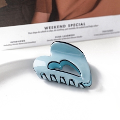 Светло-Голубой Заколки для волос в форме сердца из ацетата целлюлозы, аксессуары для волос для женщин и девочек, Небесно-голубой, 38x64 мм