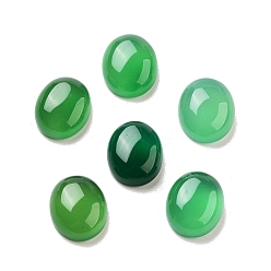 Зеленый агат Кабошоны из окрашенного и нагретого натурального зеленого оникса из агата, овальные, 12x10x4.5 мм