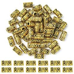 Antique Golden Tibetan Style Alloy Beads, Lead Free & Cadmium Free, Column, Antique Golden, 12x6mm, Hole: 3.5mm