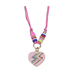 8 necklaces Colorful Rainbow Children's Bracelet and Necklace Set with European and American Gold Powder Butterfly Soft Clay Weaving Friendship Jewelry