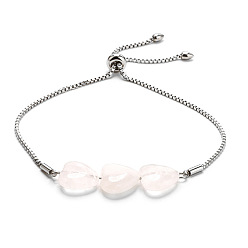 White Stone Colorful Heart-shaped Natural Stone Beaded Anklet/Bracelet Jewelry