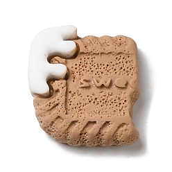 Верблюжий Кабошоны из непрозрачной смолы, имитация еды, декодирование, питание, верблюжие, 22x20.5x8 мм