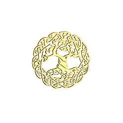 Flat Round Brass Self Adhesive Decorative Stickers, Golden Plated Metal Decals, for DIY Epoxy Resin Crafts, Flat Round, 30mm