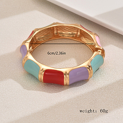 Разноцветный Модные браслеты из цинкового сплава в этническом стиле для пар, прямоугольные, с эмалью, красочный, внутренний диаметр: 2-3/8 дюйм (6 см)