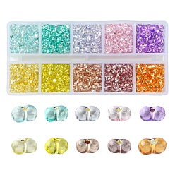 (52) Непрозрачная лаванда 50 g 10 цвета краски для выпечки стеклянный бисер, арахис, разноцветные, 3.5~4x2~2.5x2~2.3 мм, отверстие : 0.8 мм, 10 цветов, о 5 г / цвет