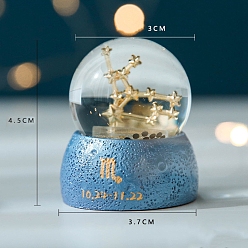 Scorpio Zodiac Gifts, Constellations Snow Globe, Crystal Sphere House Gifts Desktop Decor, Crystal Ball Birthday Present with Base, Scorpio, 45x30x37mm