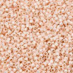 (2126) Silver Lined Light Peach Opal Тохо 8/0 круглые бусины, японский бисер, (2126) светло-персиковый опал с серебряной подкладкой, 3 мм, отверстие : 1 мм, Около 1110 шт / 50 г