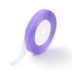 Medium Purple Sheer Organza Ribbon, Wide Ribbon for Wedding Decorative, Medium Purple, 2 inch(50mm), 50yards/roll(45.72m/roll), 4 rolls/group, 200 yards/group(182.88m/group)