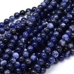 Sodalite Round Natural Sodalite Beads Strands, 10mm, Hole: 1mm, about 39pcs/strand, 15.3 inch