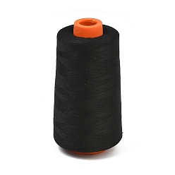 Black Polyester Machine Embroidery Threads, Sewing Thread, Black, 0.1mm, about 5000.00 Yards(4572m)/Roll