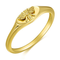 Golden Brass Signet Rings, Bees, Golden, Inner Diameter: 20mm