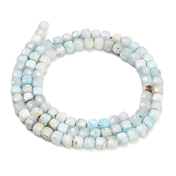Larimar Natural Larimar Beads Strands, Cube, Faceted, 4~4.5x4~4.5x4mm, Hole: 0.8mm, about 96pcs/strand, 15.35''(39~39.5cm)