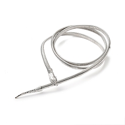 Platinum Alloy Snake Chain Belt, Serpentine Waist Chain Necklace Bracelet for Women, Platinum, 1085mm