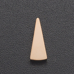 Rose Gold 201 Stainless Steel Charms, for Simple Necklaces Making, Stamping Blank Tag, Laser Cut, Triangle, Rose Gold, 10x4x3mm, Hole: 1.6mm