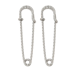 Нержавеющая Сталь Цвет 304 булавки из нержавеющей стали для броши, булавки для килта с четырьмя петлями для изготовления лацканов, цвет нержавеющей стали, 50x14x5 мм, отверстие : 3 мм