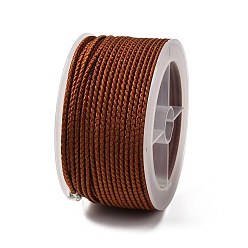Кокосово-Коричневый Полиэстер плетеный шнур, кокосового коричневый, 2 мм, около 21.87 ярдов (20 м) / рулон