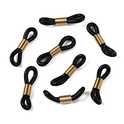 Золотой Держатели для очков, очки концы резиновой петли, с 304 фурнитурой из нержавеющей стали, золотые, 20x5 mm.