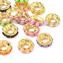 Golden Messing Perlen, Kunststoff, Flachrund, Gemischte Farbe, golden, 17x5 mm, Bohrung: 5.5x5.5 mm