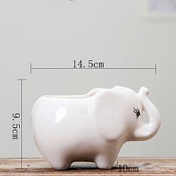 The price of a single elephant Simple outdoor gardening creative succulent flower pot balcony tabletop elephant ceramic flower pot flower vessel