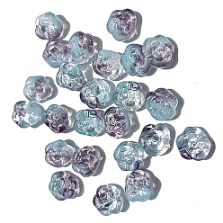 Bleu Cadet Perles de verre tchèques, rose, bleu cadet, 12x12mm