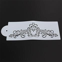 Flower PET Plastic Painting Stencils Templates, Rectangle with Mix Pattern, Floral Pattern, 295x100mm