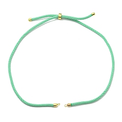 Medium Aquamarine Nylon Cords Necklace Making, with Golden Brass Findings, Long-Lasting Plated, Medium Aquamarine, 22~22.8 inch(56~58cm), Hole: 1.7mm