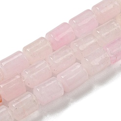 Pink Natural Jade Beads Strands, Column, Dyed & Heated, Pink, 5.6~6.3x4.2~4.6mm, Hole: 0.9mm, about 65pcs/strand, 14.96~15.12(38~38.4cm)