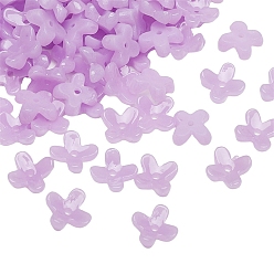 Лиловый 20 бусины из смолы, клевер, сирень, 7x7 мм, отверстие : 0.8 мм