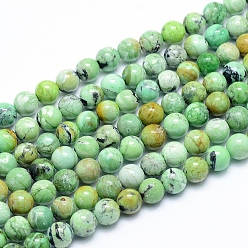 Pierre Précieuse Naturelle Perles de variscite naturelles, ronde, 6~6.5mm, Trou: 0.8mm, Environ 64 pcs/chapelet, 15.75 pouce (40 cm)