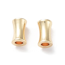 Light Gold Экологичные латунные бусины, без кадмия и без свинца, бамбук совместное, золотой свет, 5x3 мм, отверстие : 1.5 мм