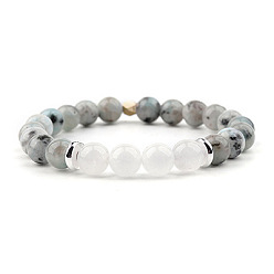 BC273-1 Natural Moonstone Beaded Bracelet - Handmade Gemstone Jewelry for Women