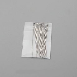 Stainless Steel Color 20Pcs Steel Sewing Needles, Big Eye Pointed Needles, for Embroidery, Patchwork, Stainless Steel Color, 50mm