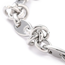Stainless Steel Color 304 Stainless Steel Coffee Bean Chains, Unwelded, Stainless Steel Color, 5mm